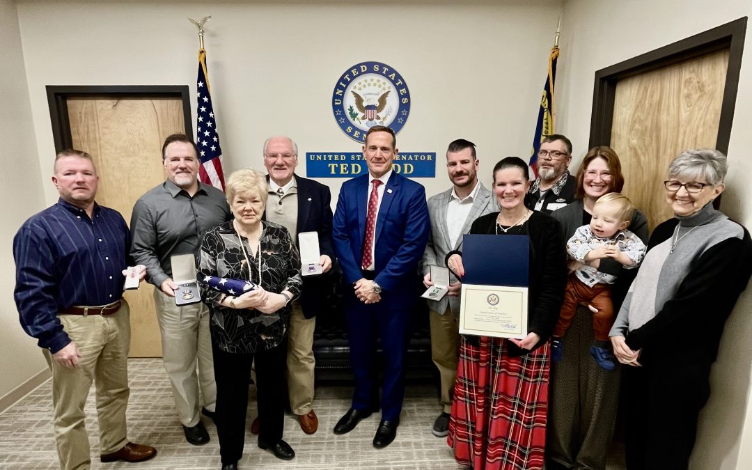 Senator Budd Presents Service Medals to NC Veterans’ Families